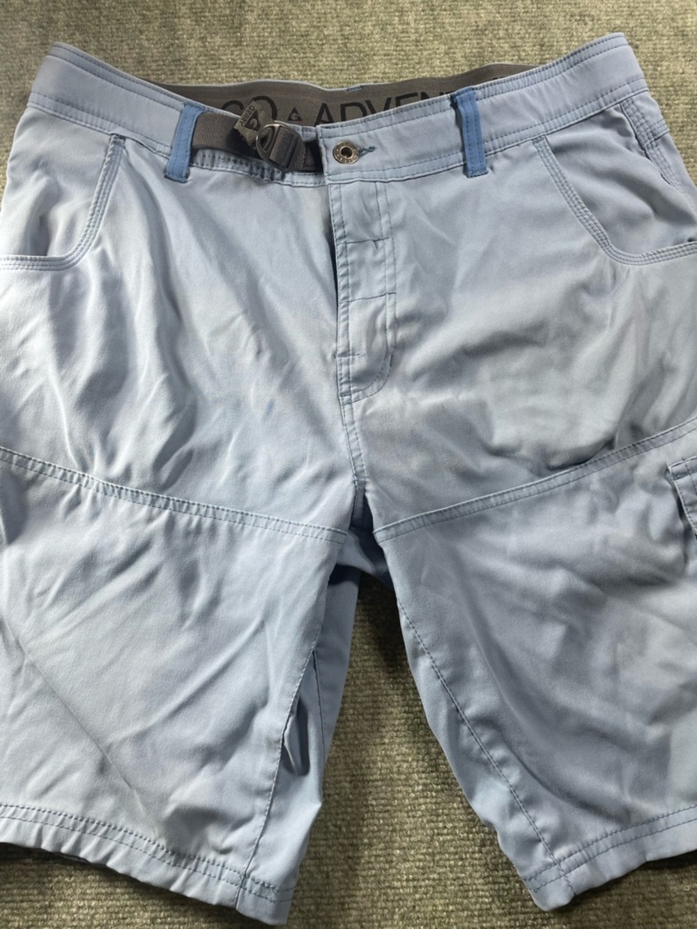 Gerry Weber Pale Blue Men's Hybrid Shorts with Built-in Belt‎